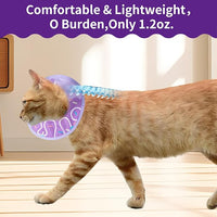 Cat Recovery Collar Lightweight Soft Cats Cone Cute Donut Shape Adjustable Fasteners Waterproof Pet Collar After Surgery to Prevent Licking for Kitten and Puppy (Purple, Extra Small)