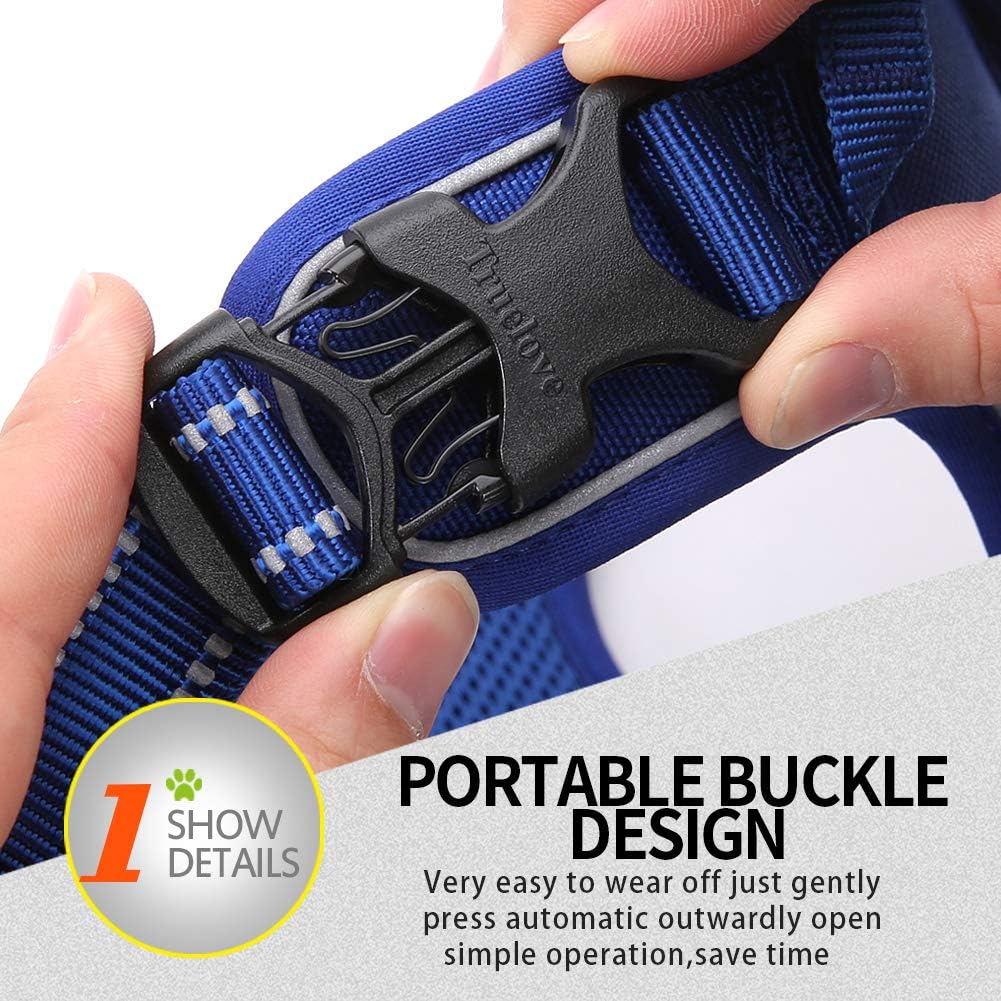 Truelove No Pull Dog Harness with Easy Control Handle and 2 Leash - Small / Royal Blue - image 3