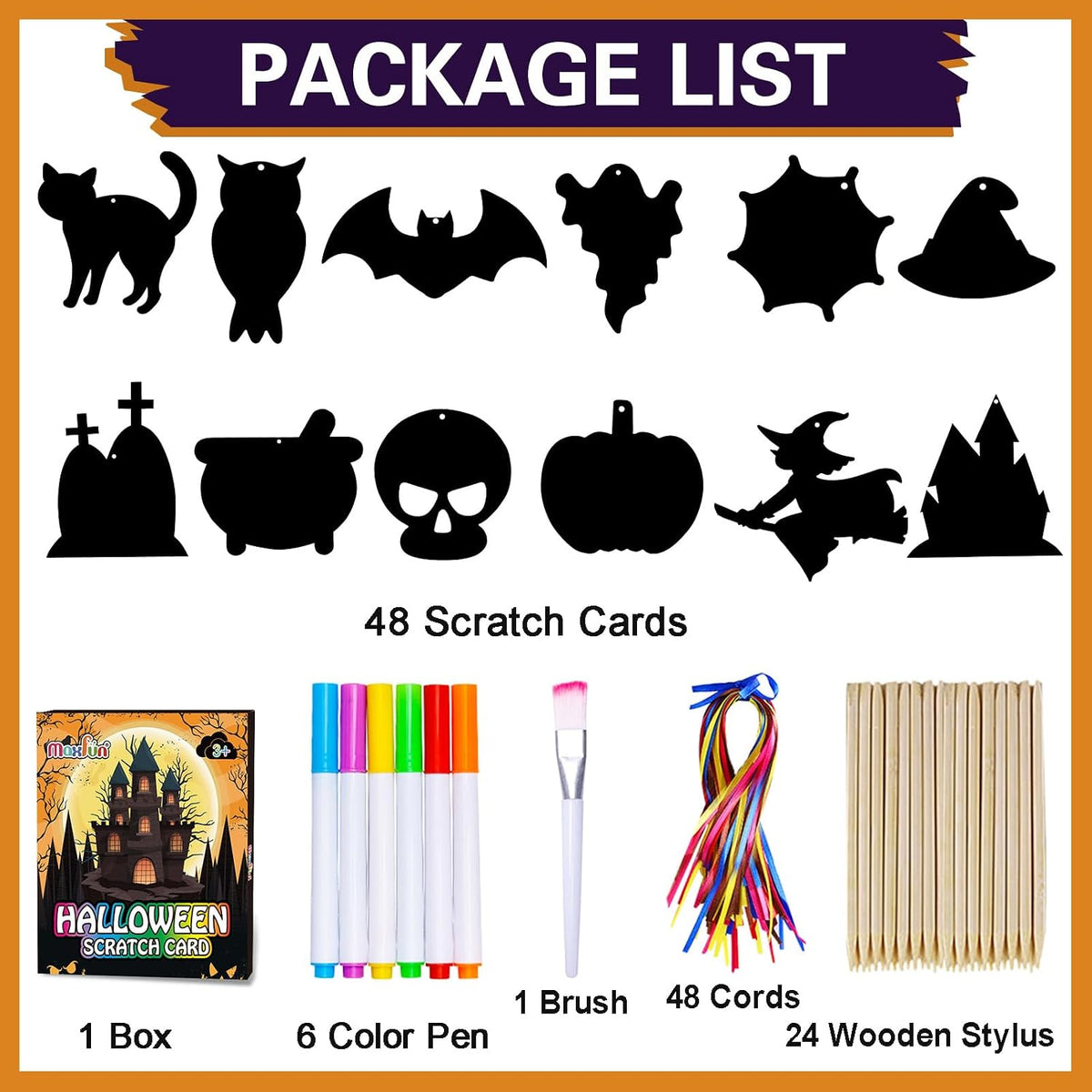 Max Fun Halloween Crafts for Kids - 48PCS - image 2