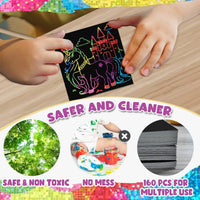 ZMLM 165 Rainbow Scratch Paper Art Mini Notes - Rainbow Holographic - image 4