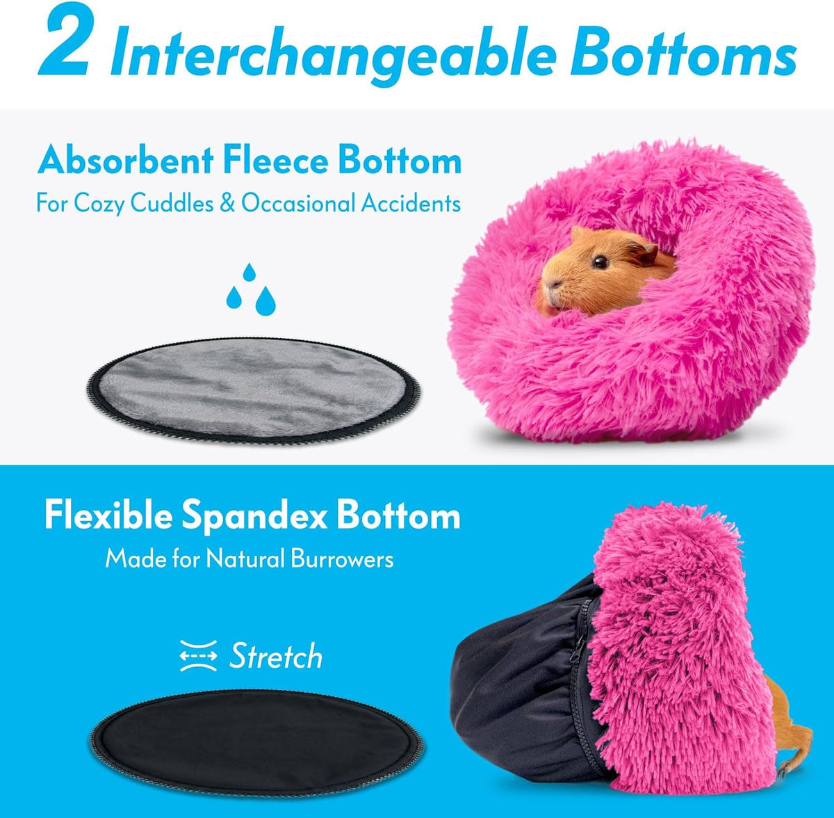 Paw Inspired Furr-O Burrowing Pet Bed Enrichment, Removable Base - Pink - image 3
