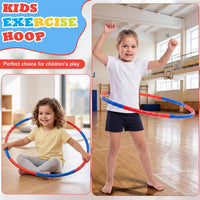 Vinsot snap together plastic hoops for kids in multicolor detachable sections - view 6