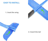 PowerTRC two 17.5 inch red and blue throwing foam airplane gliders - view 9