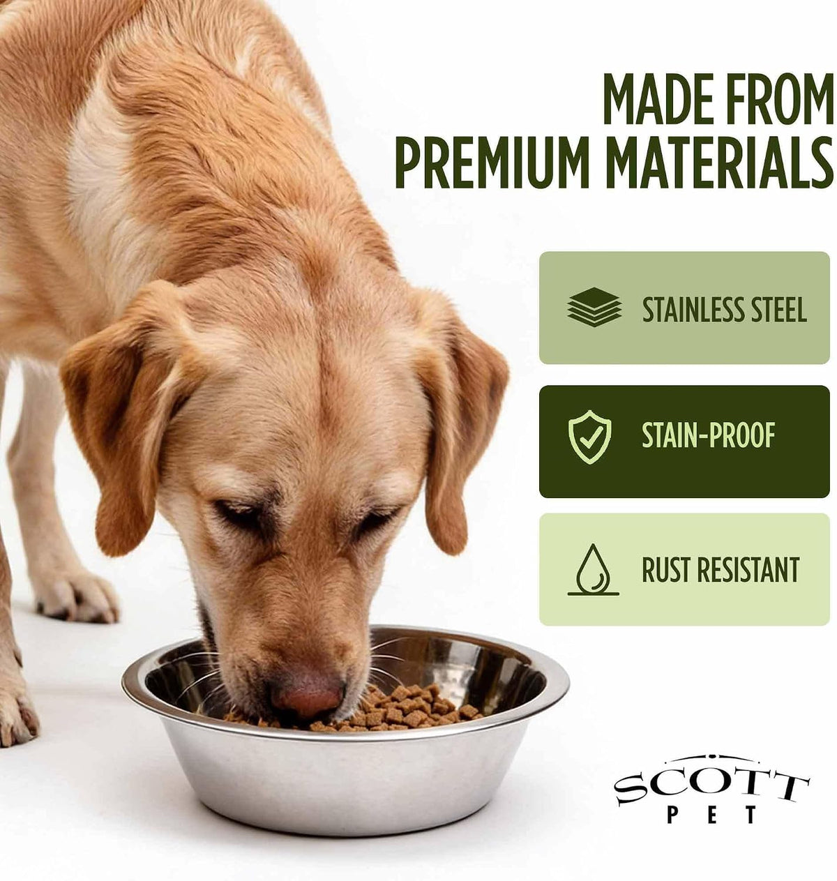 Scott Pet Bowl, Stainless Steel Pet Water and Food Bowl - 3 Quart - image 3