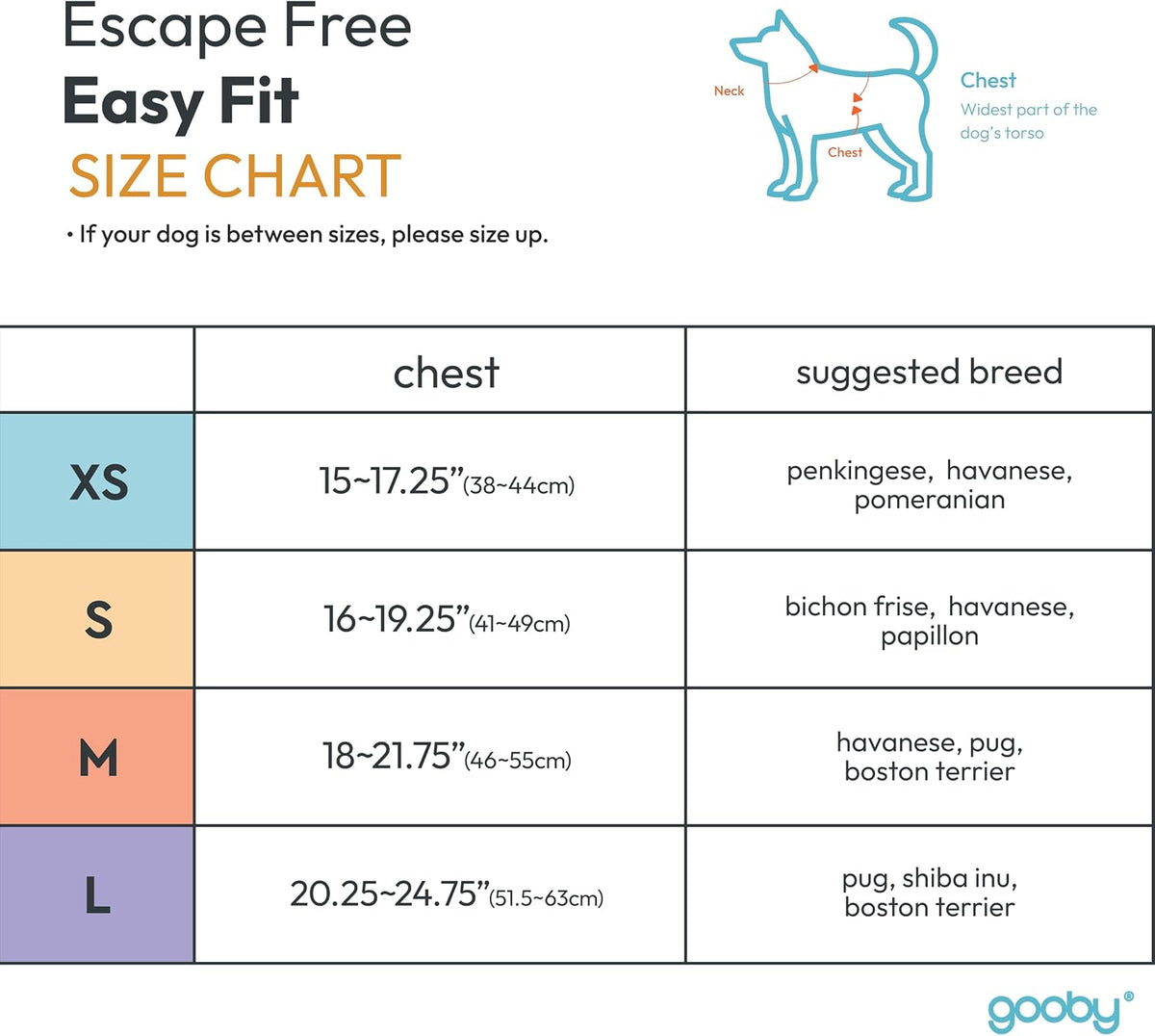 Gooby Escape Free Easy Fit Dog Harness, Step-in - Small chest (16~19.25") / Turquoise - image 3