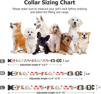 Cotton Dog Collar White and Pink Love Heart with Pendant Cute Dog - Red and White Flower / L - image 3