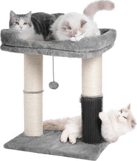 Cat Tree Tower for Large Cats Cat Scratching Post with Bed 20X16” – Essentials for Cats - Large / Gray