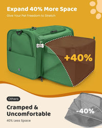 MIDOG Soft Cat Carrier Airline Approved - Olive / 17.0"L x 11.0"W x 11.0"H - image 2