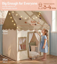Little Dove Kids Play Tent with Mat - Brown Play Tent / Large Size - image 2