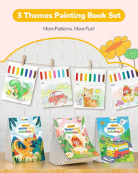 TECJOE 3 Pack Paint with Water Books - Traffic & Princess & Dinosaur - image 2