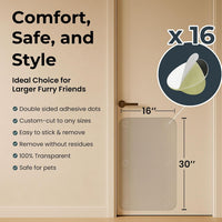 Heavy Duty Door Protector from Dog Scratching 16 x 30'' Transparent - 1 Pack / 16 x 30'' - image 2