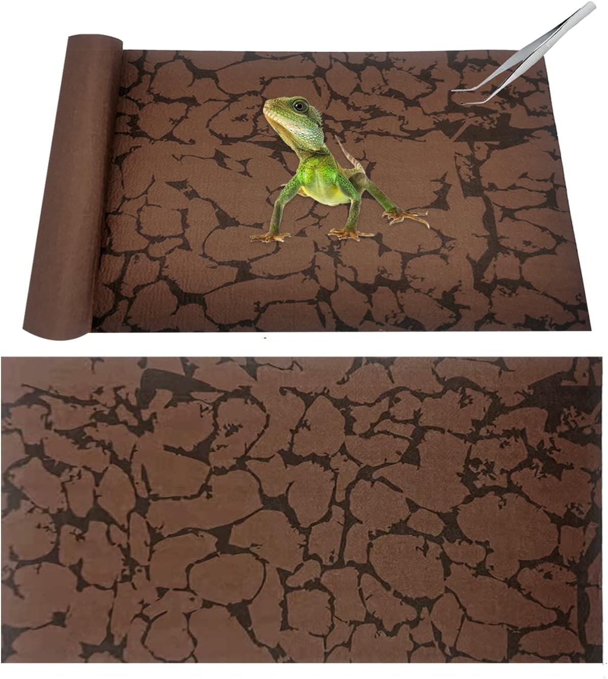 2 PCS Reptile Carpet Sand Mat Pet Terrarium Liner Lizard Bedding Mat - L:19.7"x39.3"(2Pcs)