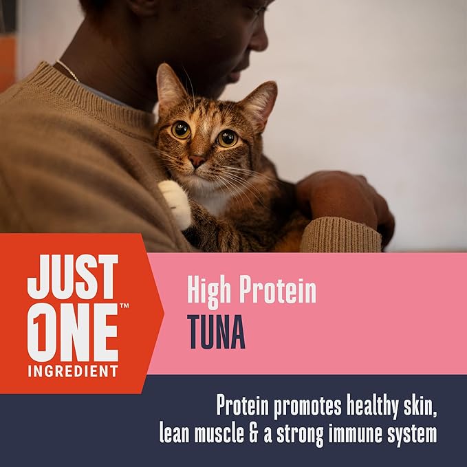 Whole Life Cat Just One Tuna Freeze Dried Cat Treats - Human Grade High Protein Food, Healthy Training Snacks, Freeze Dried Tuna Food Toppers, USA Made Natural Treats - 7.5 oz (Pack of 1)