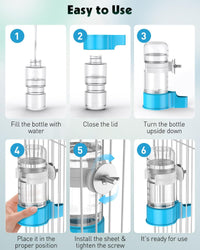 Pawfly 2 Pcs Bird Water Dispenser, Automatic Water Feeder - 1 PC / Blue - image 4