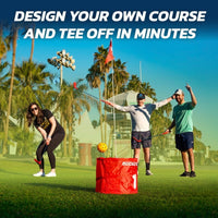 BucketGolf 6 hole backyard golf game bundle with clubs and carry bag - view 6