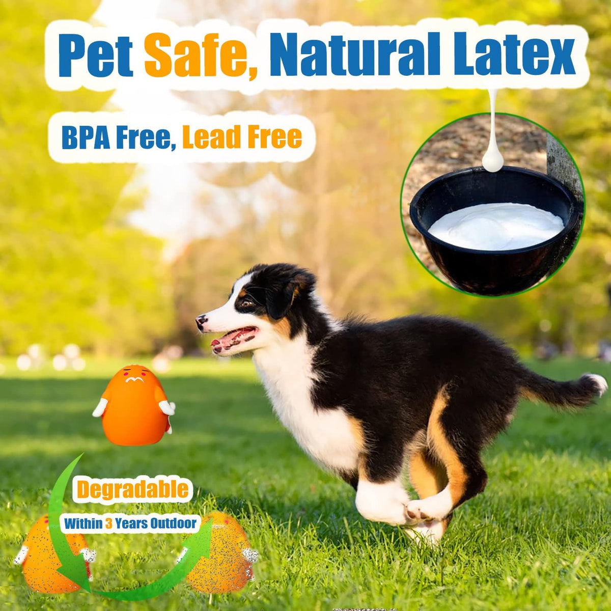 Latex Squeaky Dog Toys for Small Dogs, Medium Breeds - image 3