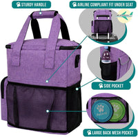 PetAmi Dog Travel Bag Organizer, Pet Supplies Diaper Tote - 12.0"L x 5.0"W x 15.0"H / Heather Purple - image 4