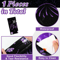 Tudomro 3 Pcs Plastic Happy Birthday Party Tablecloths - Black Purple / 3 - image 2