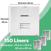 Waste Bags, Compatible with Litter Robot 4/5/3, Pre-Separated - Transparent-150pack - image 2