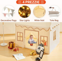 Large Kids Tent Playhouse Base Fabric with Star Lights - Playhouse+mat - image 2