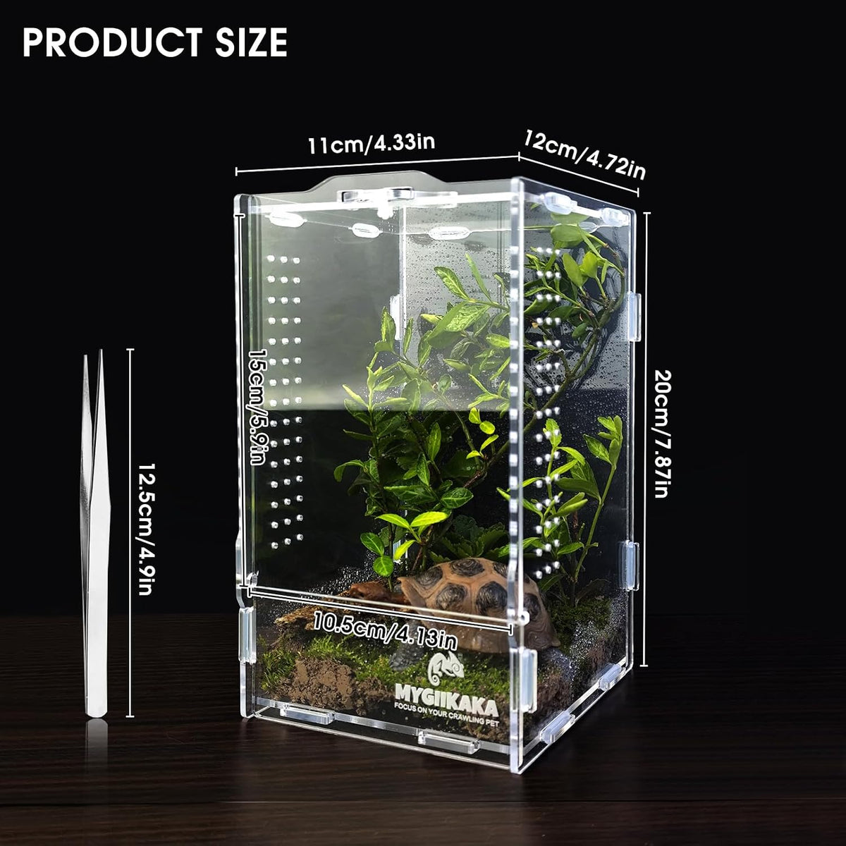 Acrylic Jumping Spider Enclosure, Insect Terrarium for Spiders - Small - image 2