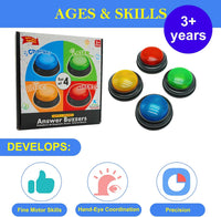 Gelabur Set of 4 Buzzers for Trivia Games - Small - image 3