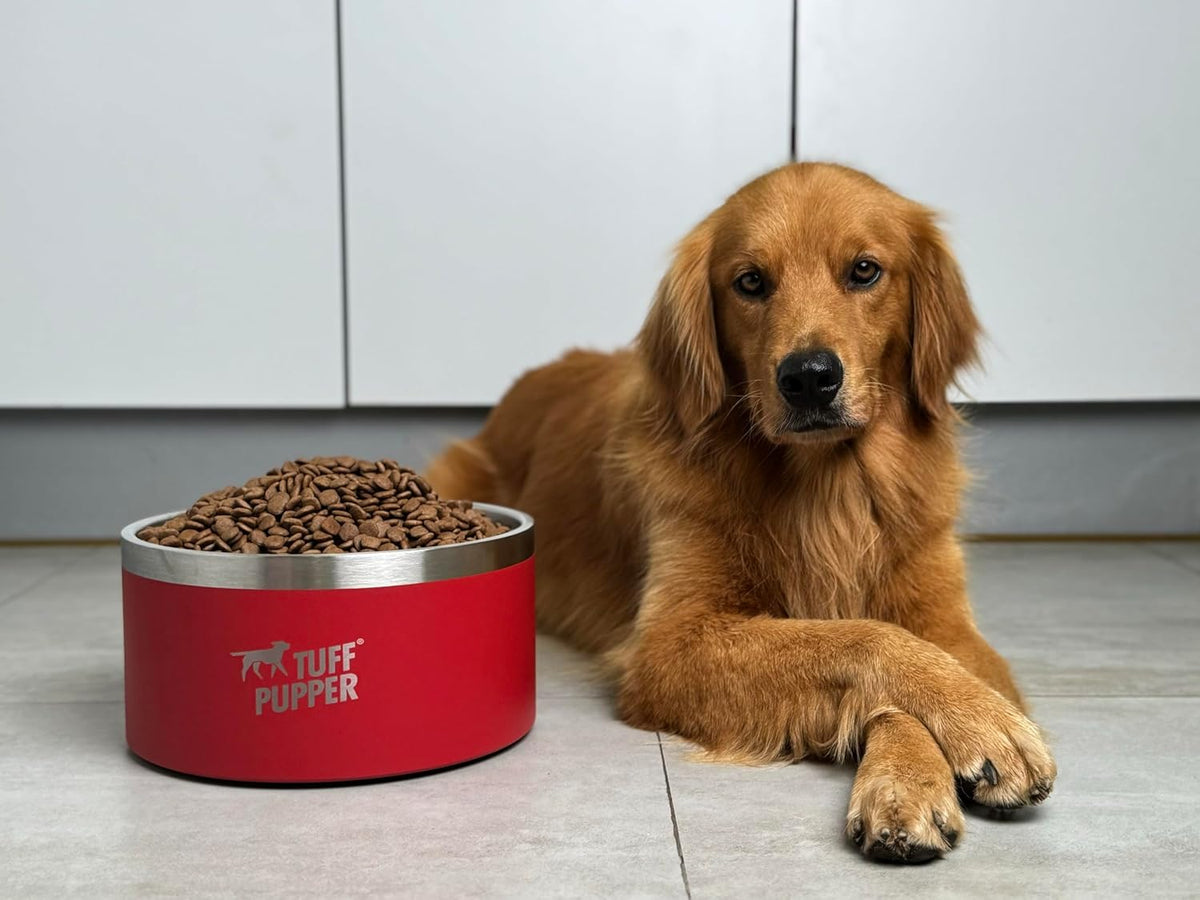Tuff Pupper 100 oz Heavy Duty Insulated Stainless Steel Dog Bowl - 188oz / Crimson Red - image 2