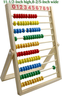 MAGIKON Wooden Abacus, 10 Rows Counting Frame 11.5in for Math – Fun for Kids & Family - image 2