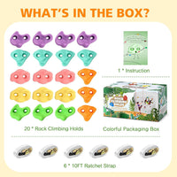 TOPNEW 12 Ninja Tree Climbing Holds for Kids Climber - 20 Pcs Pastel Color 2 - image 4