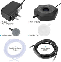 hygger Ultra Silent 1.5W Fish Bowl Aqaurium Mini Air Pump - Black - image 2