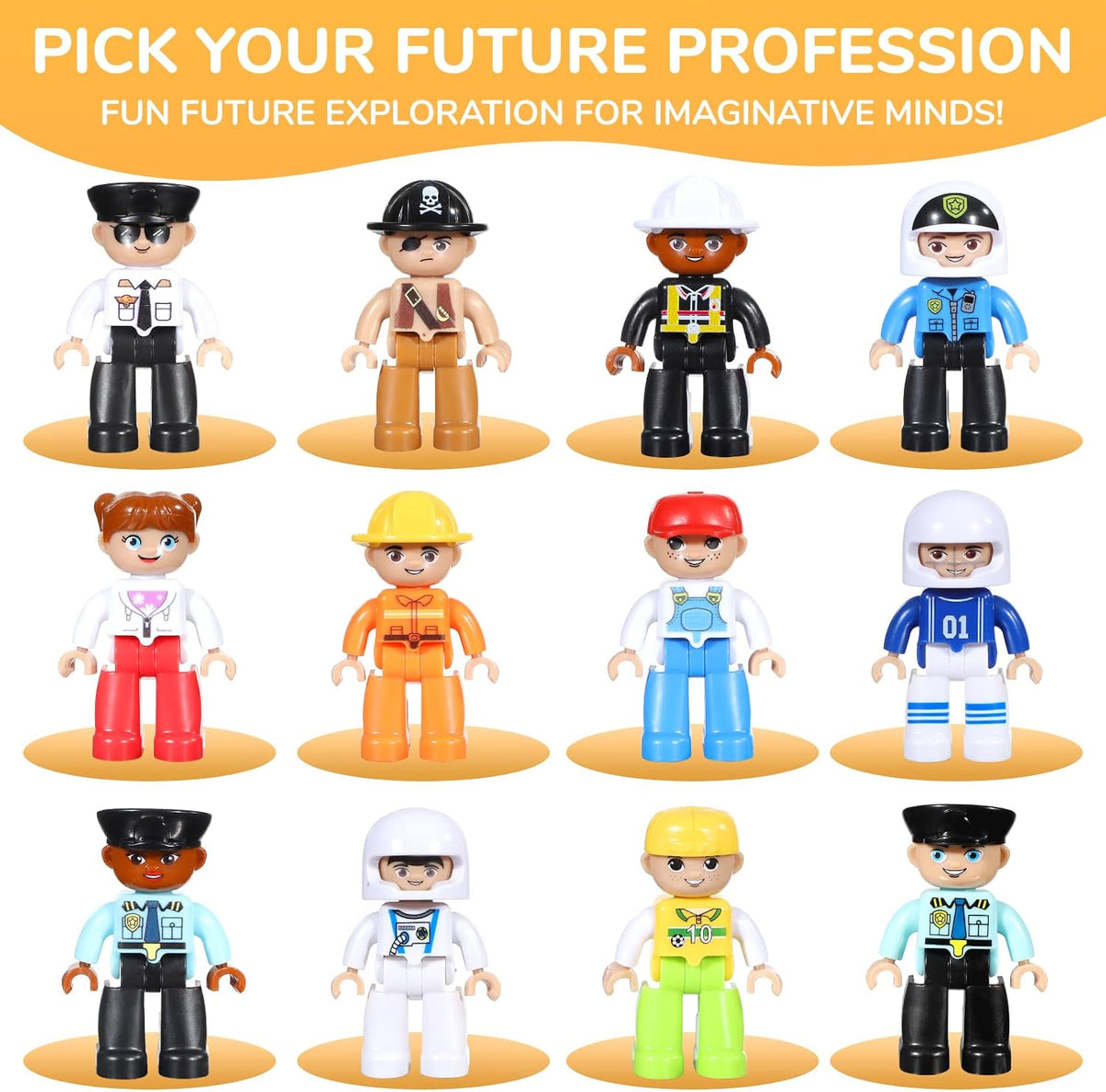 Mruikeny 12 Pieces Large Magnetic Figures for Kids Ages 3 4 5 6 7 8+ – Fun for Kids & Family - Colorful - image 3
