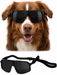 G010 Dog pet Costume Aviator Sunglasses for Medium Breeds – Essentials for Dogs - Sports Turbo Black / uv400