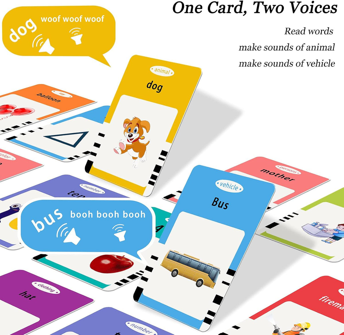Startcan Talking Flash Cards for Toddlers 1 2 3 4 5 - 510-pink (New Abc+123+ 3 Songs) - image 3