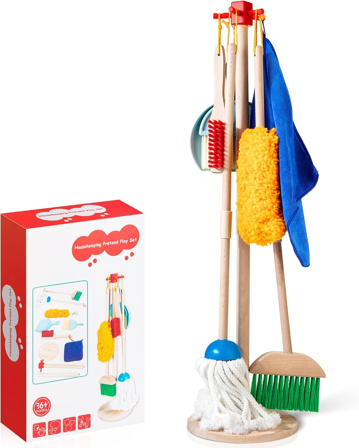 WOODMAM Wooden Kids Cleaning Set - Standard Edition