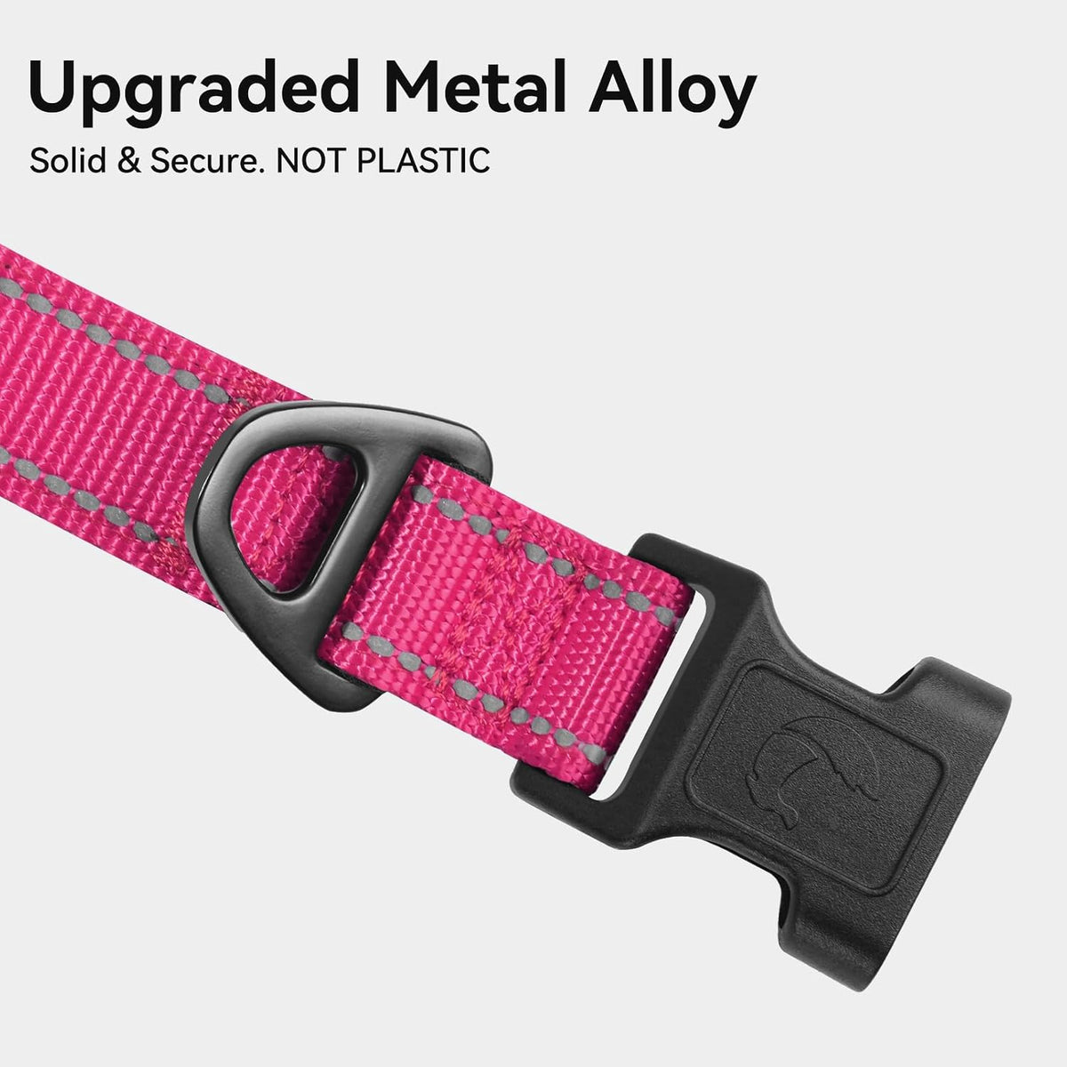 Joytale Reflective Dog Collar, Adjustable Neoprene Padded - X-Small (Pack of 1) / Hotpink - image 3