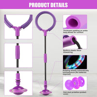 Ankle Skip Ball for Kids, Portable Foldable Flash Wheel Skip Ball Toy – Fun for Kids & Family - Purple - image 4