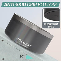 Coldest Dog Bowl - Anti Rust Metal, Non Slip, 3 Layers Insulated Stainless Steel Dog Bowls - Spill Proof & Heavy Duty - Water Bowl for Dogs, Cats & Pets, Dish Washer Safe (200 oz,Stardust Glitter)