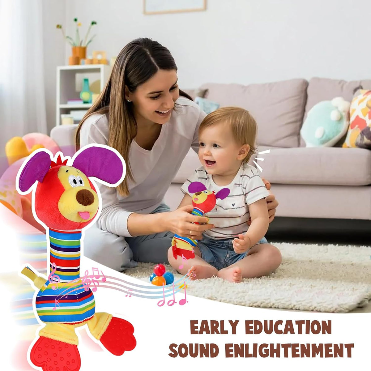 Baby Rattles Toys for 0-6-12 Months - Dog Rattle - image 4