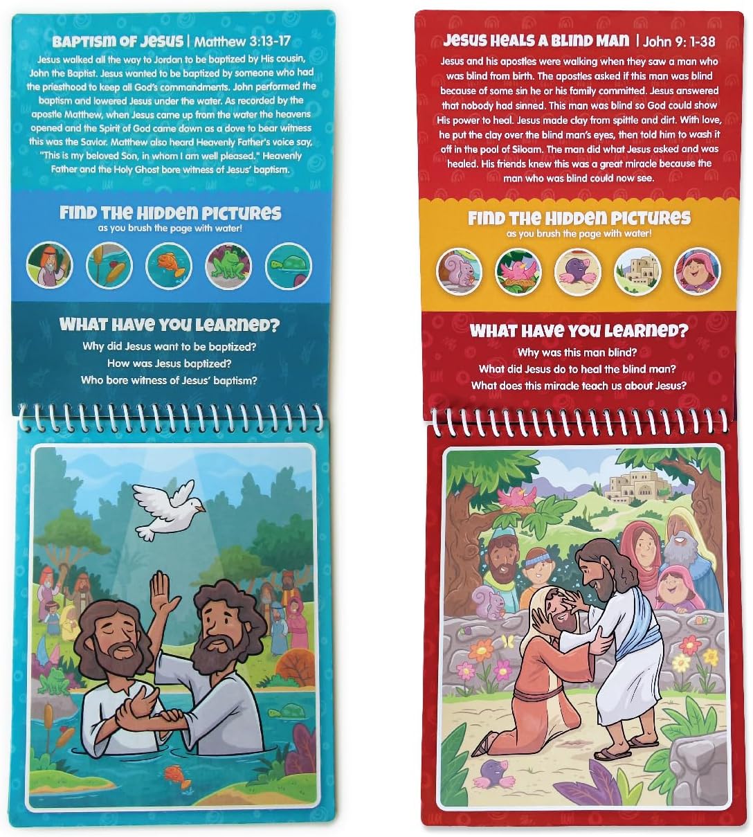 Water Reveal Coloring Scripture Book for Kids. – Fun for Kids & Family - The New Testament 2 Pack - image 3