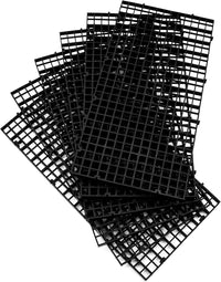 Aquarium Fish Tank Divider Plastic Egg Crate Filter Bottom Tray - S 6pcs Black - image 3