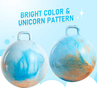U&C Planet Hopper Ball, 18In Bouncy Ball with Handle for Kids Ages 3-6 – Fun for Kids & Family - 3-6 Years / Blue Clouds - image 4