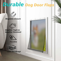 2-Pack Large Dog Door Replacement Flaps with Screws – Essentials for Dogs - 2-flap / Medium - image 4