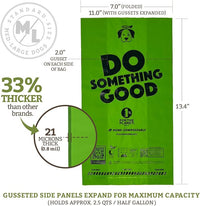 Doggy Do Good Poop Bags for Dogs (200 Ct), Easy Open Dog Poop Bags Rolls, Certified Home Compostable