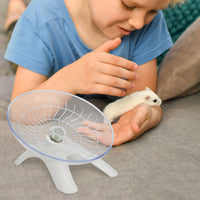 Hamster Wheel Flying Saucer Silent Exercise Wheel Running Wheel - White - image 3