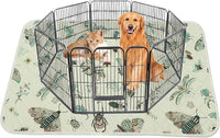 IEUUMLER Washable Pee Pads for Dogs, 1 Pack Insect Pattern Reusable Waterproof Puppy Potty Pads, Non-Slip Absorbent Pet Training Pads for Playpen Crate Bed EU014
