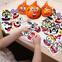 60 Packs Halloween Stickers Pumpkin Decorating Kit - 60pcs Pumpkin Sticker - image 4