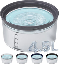 1.2Gal No Spill Dog Water Bowl with Slow Drinking Feeder – Essentials for Dogs - C-Gray