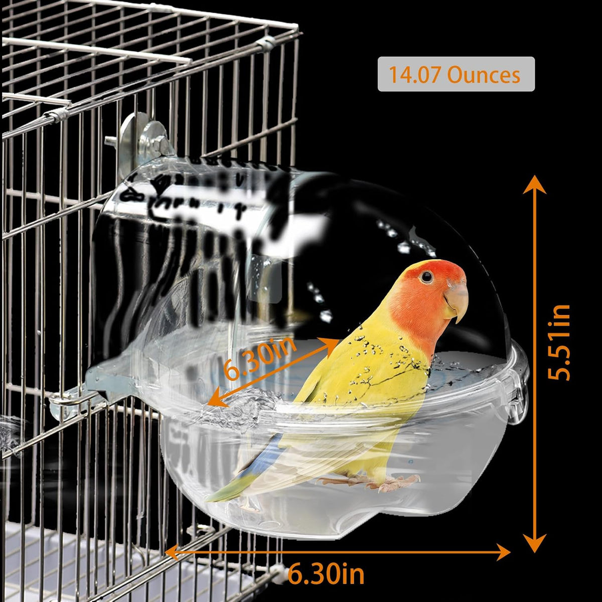 Acrylic Bird Cage Bath Box - 【1Pcs】 / 【White：1PcsType2】 - image 2