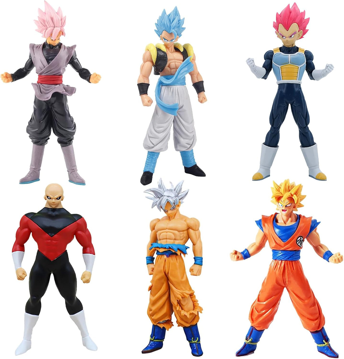 EAZZ 8 piece anime super hero action figures set, 7.8 inch warrior figurines - view 2