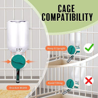 Choco Nose Patented No-Drip Water Bottle/Feeder for Guinea Pigs/Hamsters/Bunnies/Ferrets/Other Small Pets, Critters and Animals - for Cages, Crates or Wall Mount. 10.2oz. Nozzle 10mm, Green (C128)